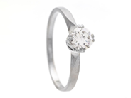 Jewellery, SOLITAIRE RING, 18K white gold, in auction: Classic – Saturday 27 September