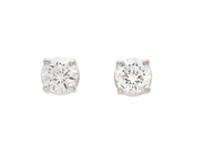 Jewellery - SOLITAIRE EARRINGS, 18K white gold - View 1