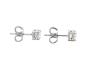 Jewellery - SOLITAIRE EARRINGS, 18K white gold - View 2