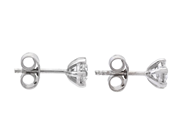 Jewellery - SOLITAIRE EARRINGS, 18K white gold - View 2