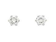 Jewellery - SOLITAIRE EARRINGS, 18K white gold - View 1