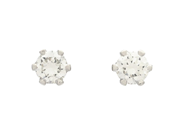 Jewellery, SOLITAIRE EARRINGS, 18K white gold, in auction: Modern – Saturday 11 October