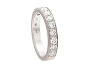 Jewellery, ETERNITY RING, 18K white gold, in auction: Lilla jewellery – Tuesday 23 September