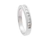Jewellery, ETERNITY RING, 18K white gold, in auction: Lilla jewellery – Tuesday 23 September