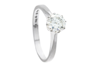 Jewellery, SOLITAIRE RING, 18K white gold, in auction: Classic – Saturday 27 September