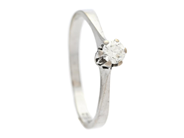 Jewellery - SOLITAIRE RING, 18K white gold - View 1