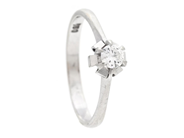 Jewellery, SOLITAIRE RING, 18K white gold, in auction: Lilla jewellery – Tuesday 23 September