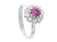Jewellery, CLUSTER RING, 18K white gold, in auction: Classic – Saturday 27 September