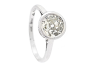 Jewellery - SOLITAIRE RING, 18K white gold - View 1