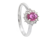 Jewellery, CLUSTER RING, platinum, in auction: Classic – Saturday 27 September