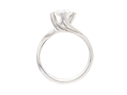 Jewellery - SOLITAIRE RING, 18K white gold - View 2