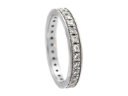 Jewellery, FULL ETERNITY RING, 18K white gold, in auction: Lilla jewellery – Tuesday 23 September