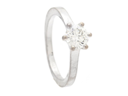 Jewellery - SOLITAIRE RING, 18K white gold - View 1
