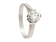 Jewellery, SOLITAIRE RING, 18K white gold, in auction: Classic – Saturday 27 September