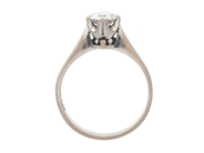 Jewellery - SOLITAIRE RING, 18K white gold - View 2