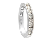 Jewellery, ETERNITY RING, 14K white gold, in auction: Lilla jewellery – Tuesday 23 September