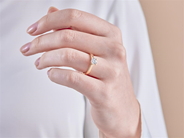 Jewellery - SOLITAIRE RING, 18K gold - View 3