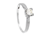 Jewellery - SOLITAIRE RING, 18K white gold - View 1