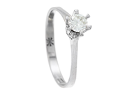 Jewellery, SOLITAIRE RING, 18K white gold, in auction: Lilla jewellery – Tuesday 23 September