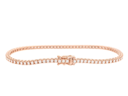 Jewellery - TENNIS BRACELET, 18K rose gold - View 2