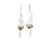 Jewellery - EARRINGS, silver- and gold-plated algae - View 1