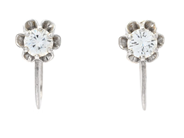 Jewellery, SOLITAIRE EARRINGS, 18K white gold, in auction: Lilla jewellery – Tuesday 23 September
