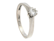 Jewellery, SOLITAIRE RING, 18K white gold, in auction: General – Tuesday 28 October