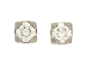 Jewellery, SOLITAIRE EARRINGS, 18K white gold, in auction: Lilla jewellery – Tuesday 23 September