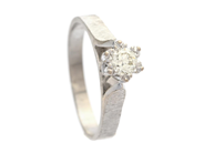 Jewellery - SOLITAIRE RING, 18K white gold - View 1