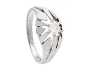 Jewellery, SOLITAIRE RING, 18K white gold, in auction: General – Tuesday 14 October