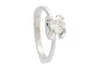 Jewellery - SOLITAIRE RING, 18K white gold - View 1