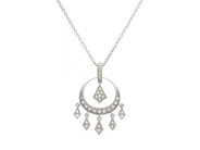 Jewellery - PENDANT WITH CHAIN, 18K white gold - View 1
