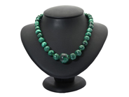 Jewellery, NECKLACE, beads i malachite approx. 6,0-18,7 mm, in auction: Lilla jewellery – Tuesday 23 September