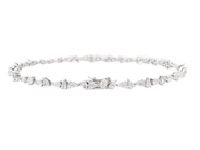 Jewellery - TENNIS BRACELET, 18K white gold - View 2