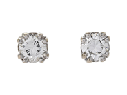Jewellery - SOLITAIRE EARRINGS, 18K white gold - View 1