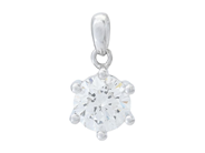 Jewellery - SOLITAIRE PENDANT, 18K white gold - View 1