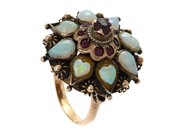 Jewellery, PAGODA RING, 8K gold in ring shank/low percentage of gold, in auction: Lilla jewellery – Tuesday 7 October