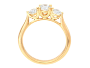 Jewellery - THREE STONE RING, 18K gold - View 2