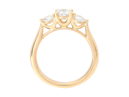 Jewellery - THREE STONE RING, 18K gold - View 2