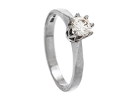 Jewellery - SOLITAIRE RING, 18K white gold - View 1