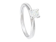 Jewellery - SOLITAIRE RING, platinum - View 1