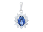 Jewellery - CLUSTER PENDANT, 18K white gold - View 1