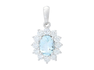Jewellery - CLUSTER PENDANT, 18K white gold - View 1