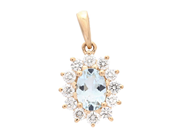 Jewellery - CLUSTER PENDANT, 18K gold - View 1
