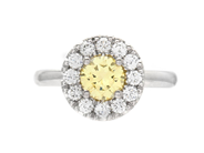 Jewellery - CLUSTER RING, 18K white gold - View 3