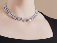 Jewellery - NECKLACE, 18K white gold - View 4