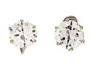 Jewellery, SOLITAIRE EARRINGS, platinum, in auction: Important jewellery – Saturday 29 November