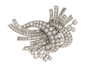 Jewellery - BROOCH/PENDANT, platinum - View 1