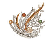 Jewellery - BROOCH, 18K white gold - View 1