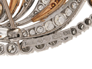 Jewellery - BROOCH, 18K white gold - View 4